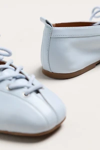 Maeve Tie-Up Grommet Ballet Flats