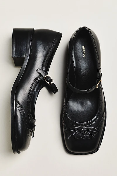 Maeve Bow Mary Jane Brogue Heels