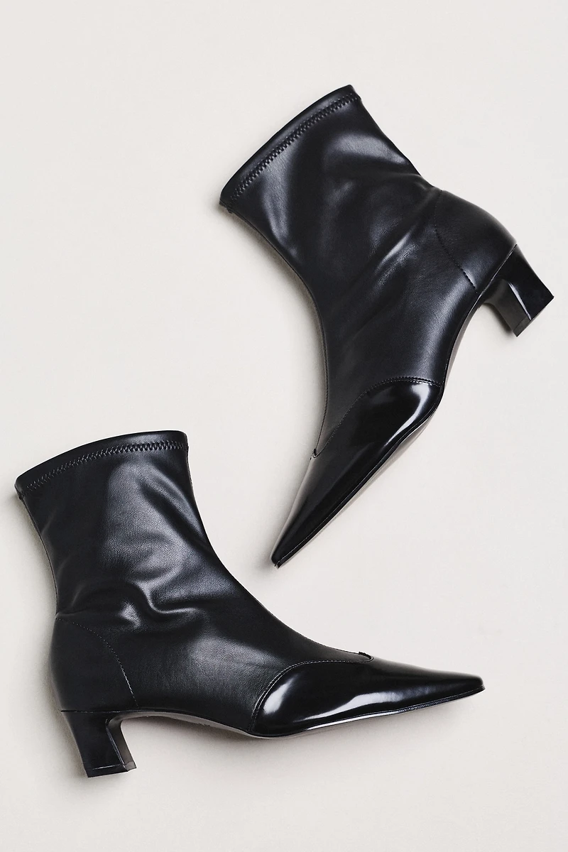 Maeve Cap-Toe Stretch Ankle Boots
