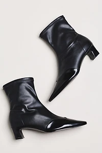 Maeve Cap-Toe Stretch Ankle Boots