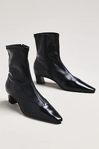 Maeve Cap-Toe Stretch Ankle Boots