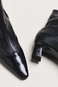 Maeve Cap-Toe Stretch Ankle Boots