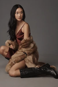 Maeve Mod Buckle Block-Heel Boots