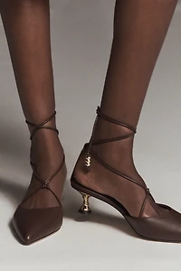 Studio Amelia Odessa 50 Ankle-Wrap Mule Heels