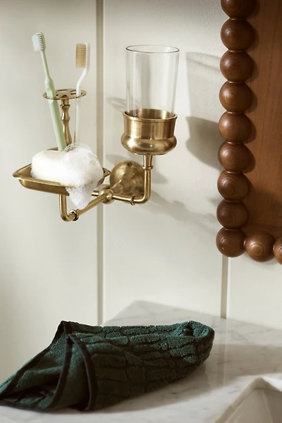 Brass Bathroom Organizer