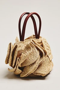 Farm Rio Raffia Floral Shoulder Bag