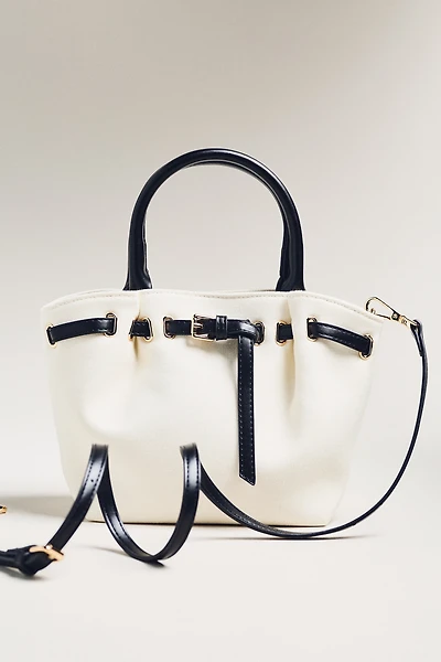 Mini Canvas Cinched Buckle Tote