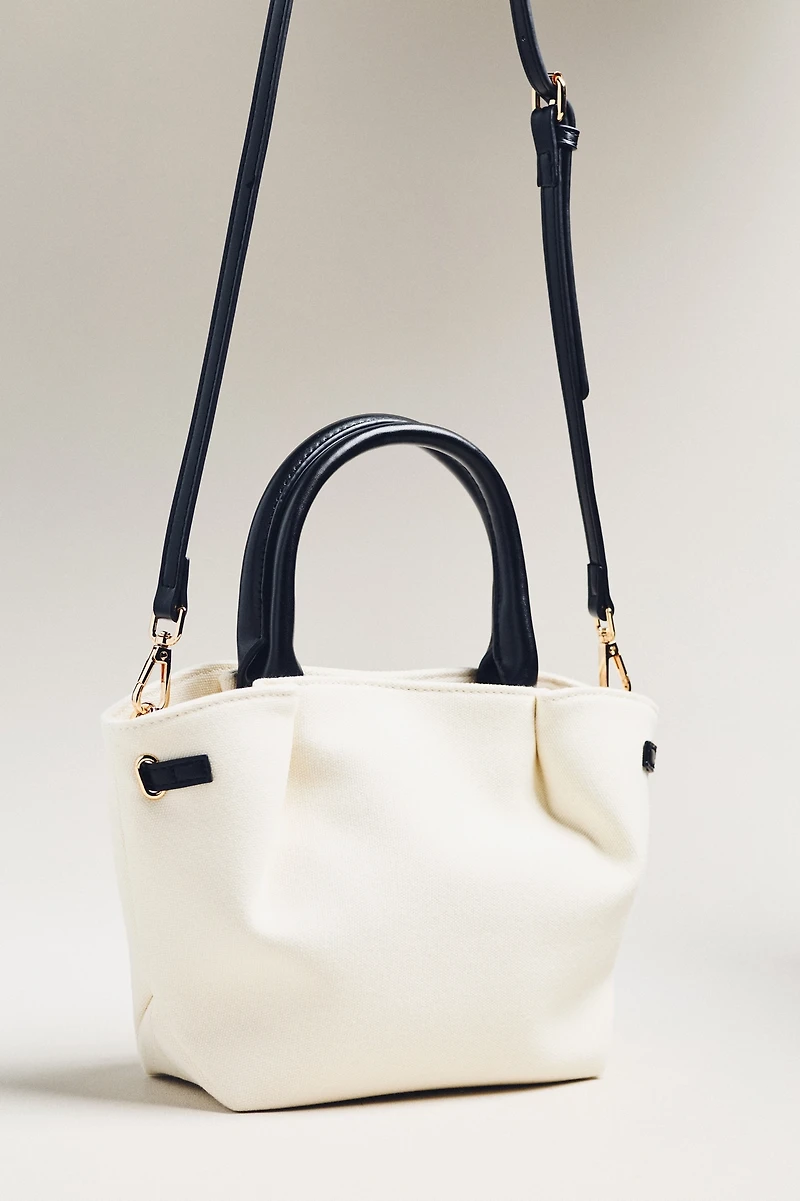 Mini Canvas Cinched Buckle Tote