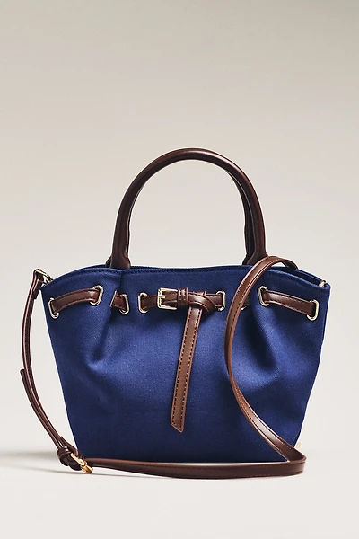 Mini Canvas Cinched Buckle Tote