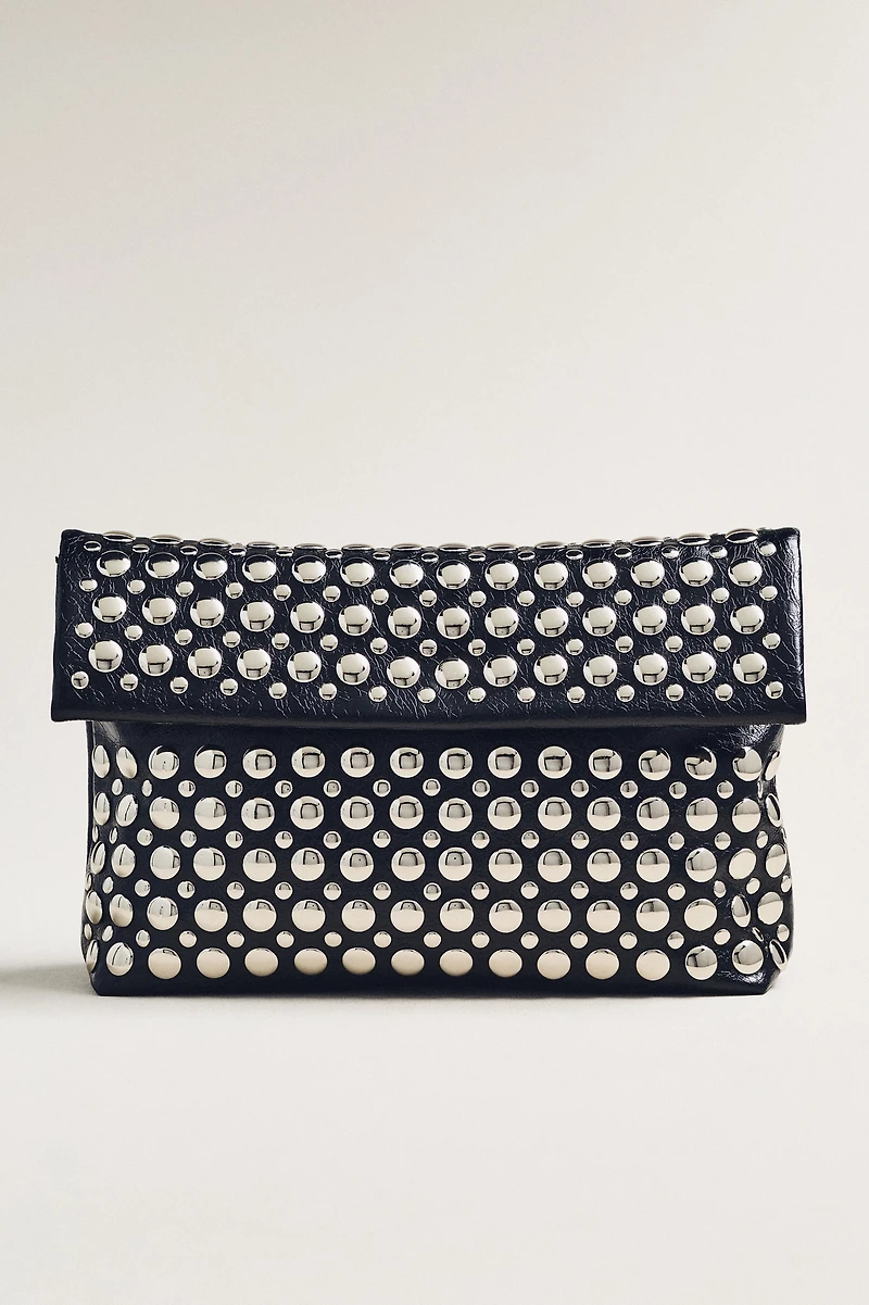 Studded Foldover Clutch