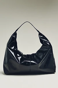 Shiny Faux-Leather Tote
