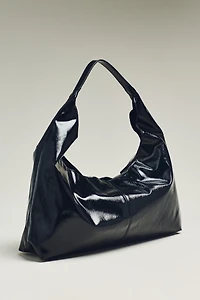 Shiny Faux-Leather Tote