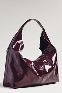 Shiny Faux-Leather Tote