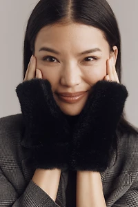 Faux-Fur Fingerless Gloves