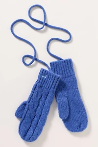 Damson Madder Cable Knit Mittens