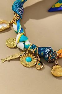Gemelli Charm Scarf Necklace