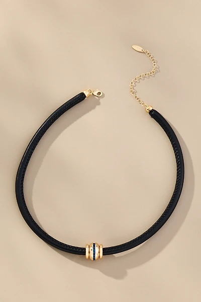 Single Bead Fabric Cord Necklace