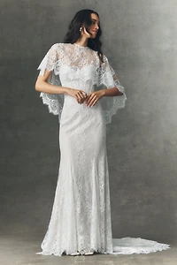 Watters Justine Strapless Lace Wedding Gown