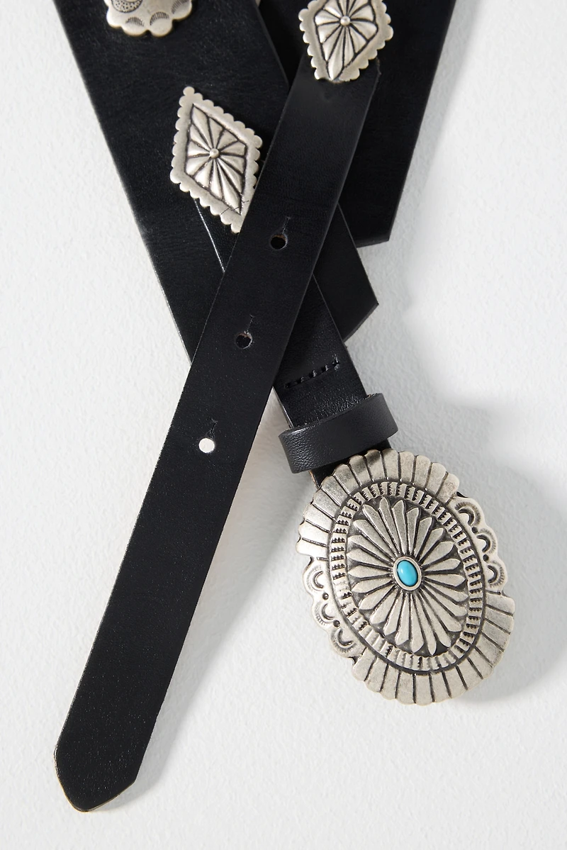 Streets Ahead Concho Studded Western Waist Belt