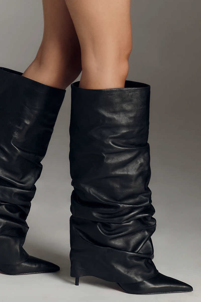 Schutz Mikki Up Cloak Leather Boots