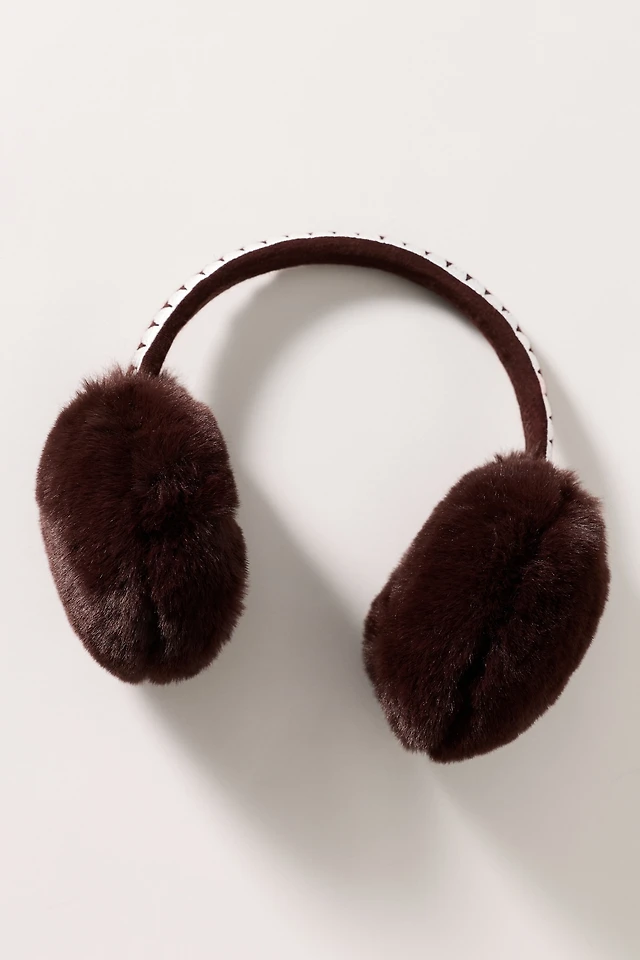 NWT Anthropologie Violet & Brooks Embroidered Faux Fur Earmuffs Red Violet & Brooks Faux Fur Earmuffs | Anthropologie main image 3