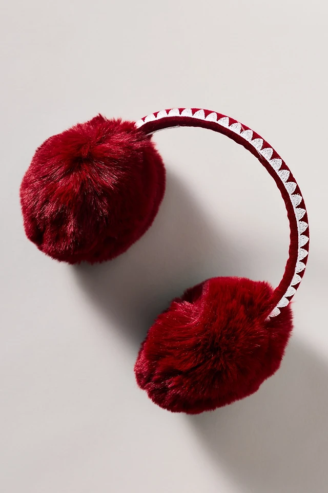 Violet & Brooks Embroidered Faux Fur Earmuffs | The Summit display picture 2