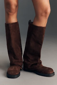 Schutz Keira Up Cloak Suede Slouchy Boots