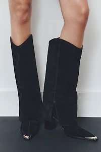 Schutz Raffaela Up Cloak Suede Boots