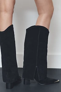Schutz Raffaela Up Cloak Suede Boots