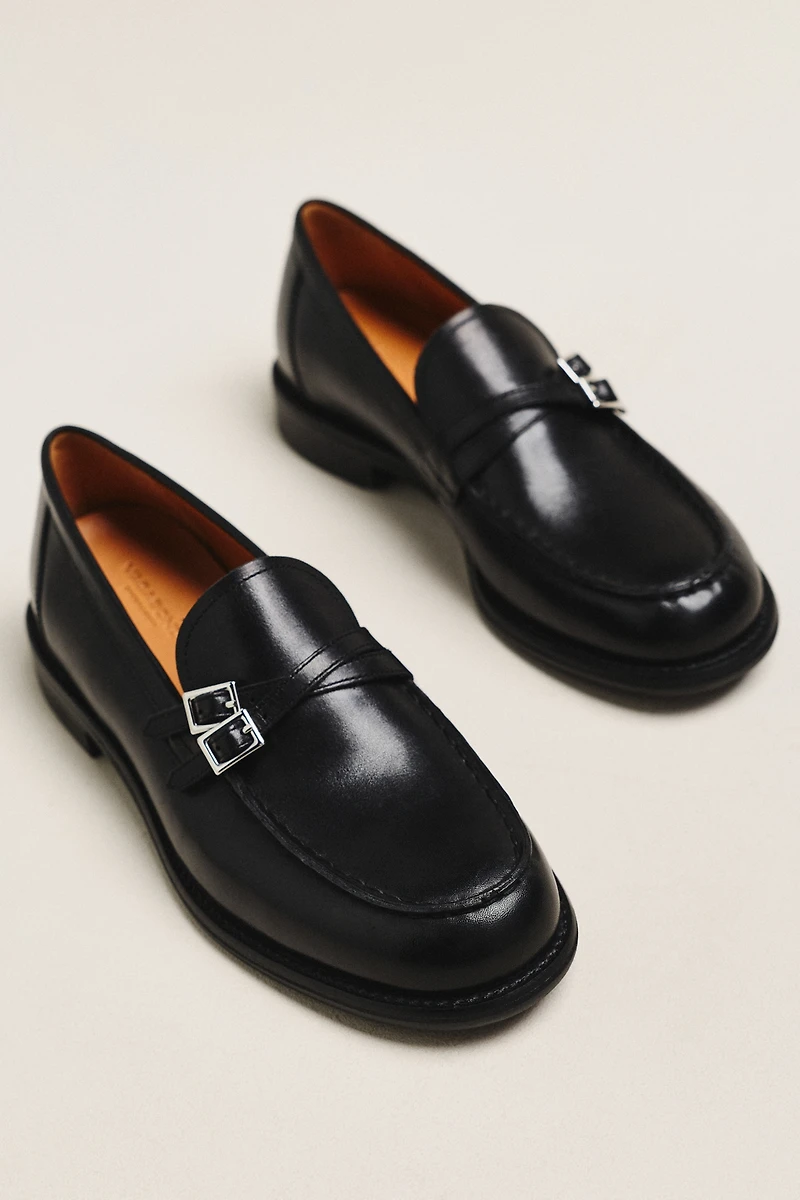 Vagabond Shoemakers Linn Double-Buckle Loafers