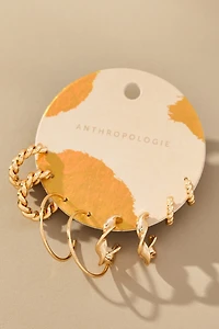 Threader Hoop Earrings, Set of 4