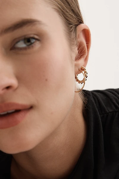 Threader Hoop Earrings, Set of 4