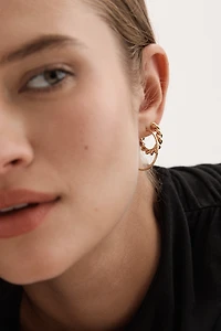 Threader Hoop Earrings, Set of 4
