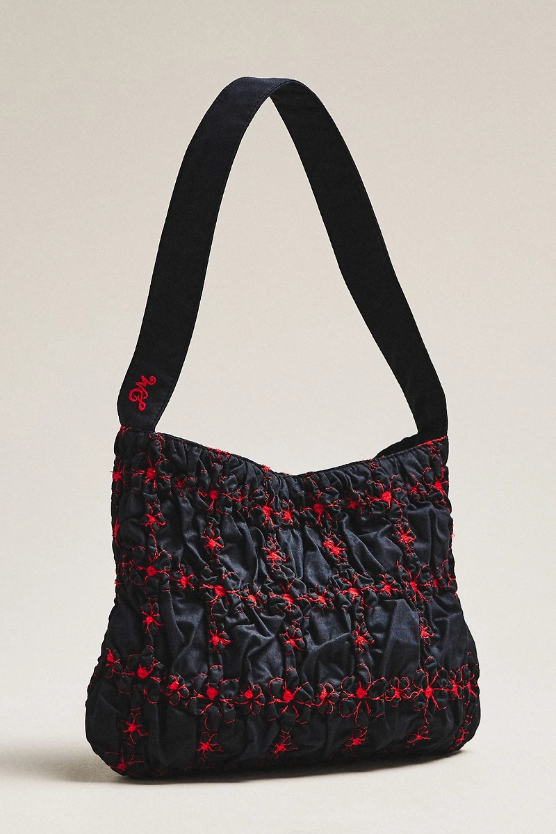 Damson Madder Minnie Shirred Shoulder Bag