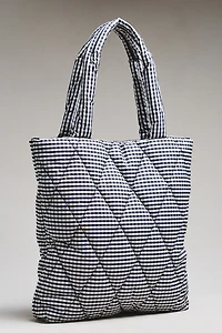 Barbour Riah Gingham Quilted Tote Bag