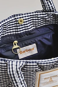 Barbour Riah Gingham Quilted Tote Bag