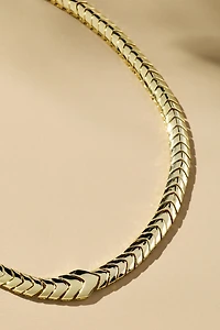 Melinda Maria Serpent Herringbone Collar Necklace