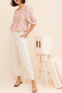 Forever That Girl Iris Eyelet Babydoll Blouse