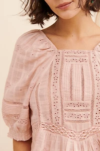Forever That Girl Iris Eyelet Babydoll Blouse