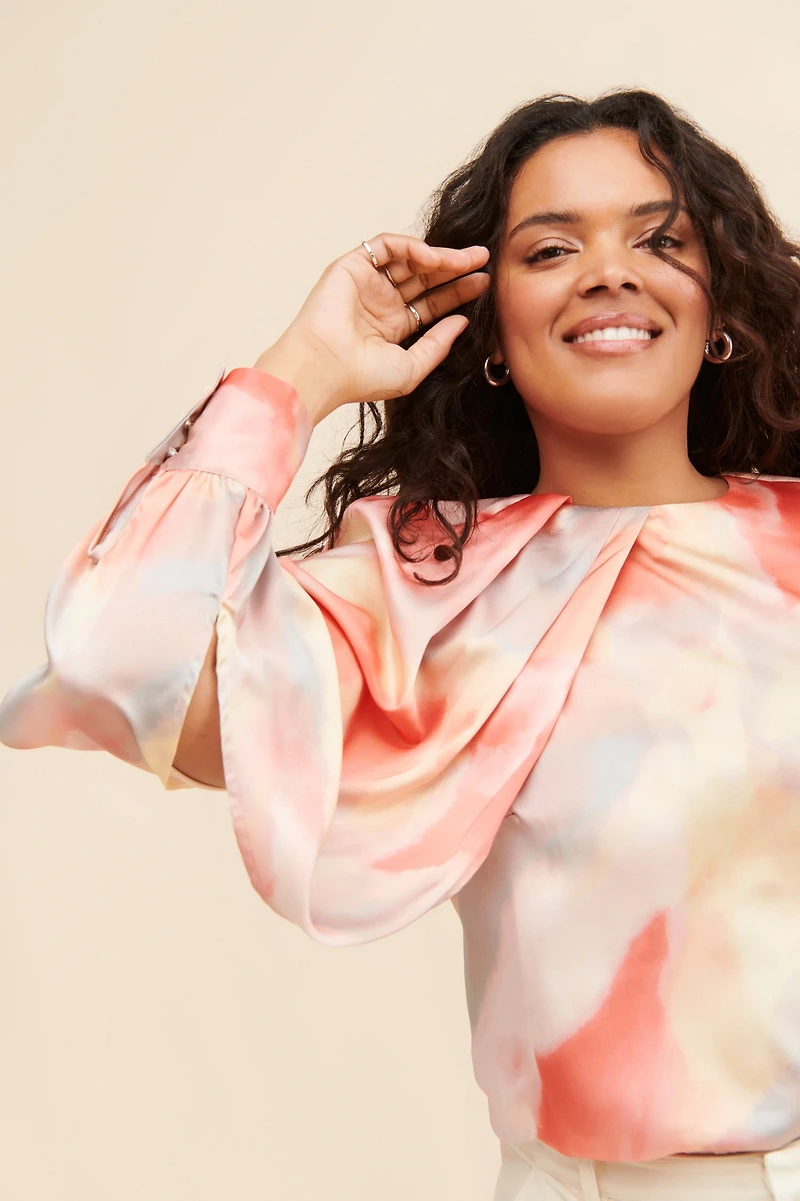 Eloquii Draped Neck Blouse