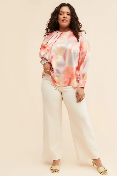 Eloquii Draped Neck Blouse