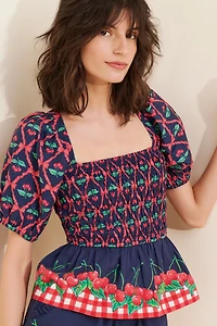 Damson Madder Allegra Puff Sleeve Blouse