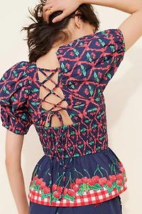 Damson Madder Allegra Puff Sleeve Blouse