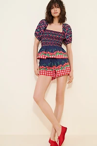 Damson Madder Allegra Puff Sleeve Blouse