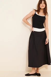 Pilcro Double-Layer Scoop-Neck Crop Tank