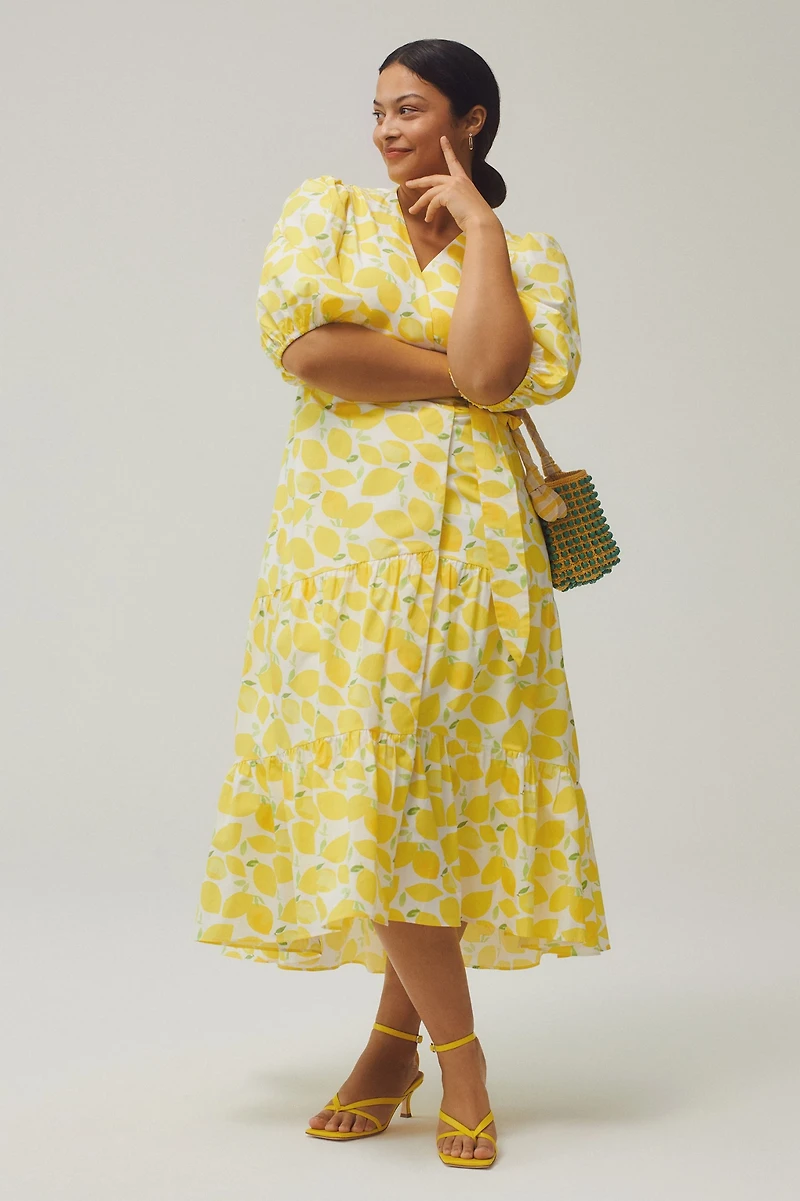 Hutch Tiered Wrap Midi Dress