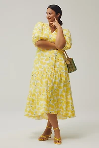 Hutch Tiered Wrap Midi Dress