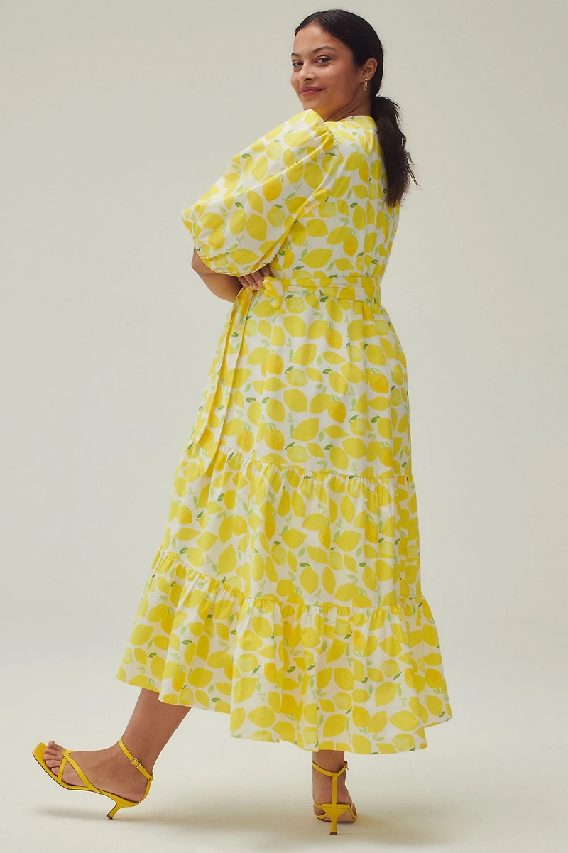 Hutch Tiered Wrap Midi Dress