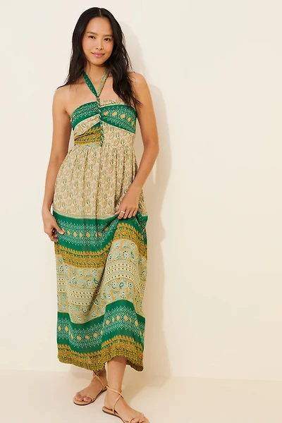 Tiny Twist Halter Maxi Dress
