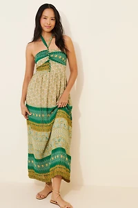 Tiny Twist Halter Maxi Dress
